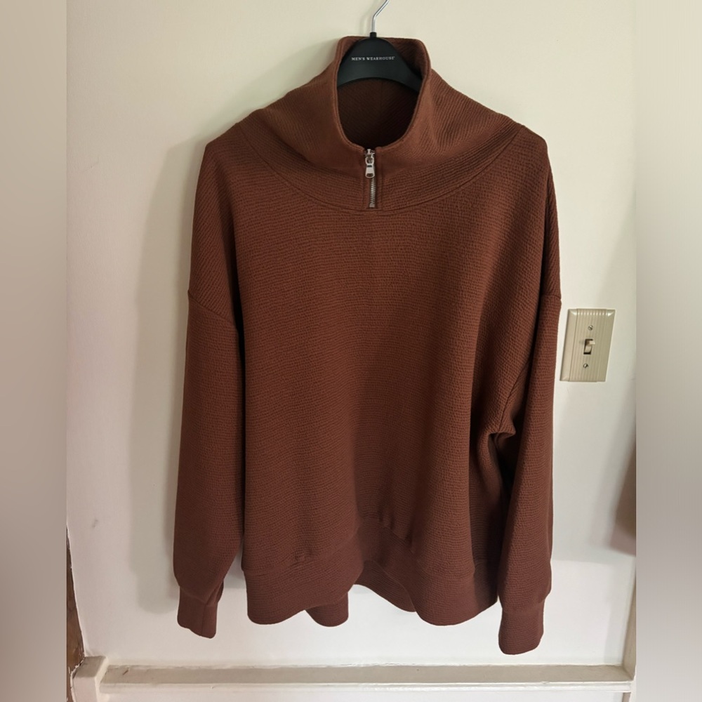 CALLA Women's Run Long Sleeve 1/4 Zip Pullover XL BROWN